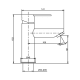 Grifo de lavabo GME Iony Croquis 3
