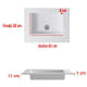 Lavabo suspendido Bruntec Miami Croquis 2