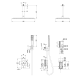 Conjunto de ducha empotrado Imex Toscana Croquis 10