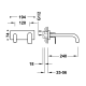 Grifo de lavabo empotrado Tres Project Croquis 7