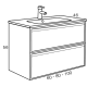Conjunto mueble de baño Sanchís Zama Croquis 2