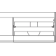 Mueble de baño Coycama Cenit con encimera de solid surface Croquis 2