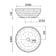 Lavabo sobre encimera Bathco Calcuta Croquis 4