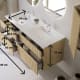 Conjunto de mueble de baño madera maciza ranurada Bruntec Alpes 7 Croquis 5