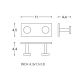 Percha doble de baño Cosmic Stick Croquis 6