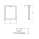 Toallero de baño Cosmic Metric Croquis 3