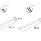Toallero de baño lateral Mediterránea del baño Kappa Croquis 1