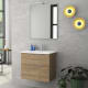 Conjunto mueble de baño fondo reducido 41cm Coycama Comet tirador cromo Principal 2
