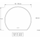 Espejo media luna con luz LED Bruntec Zoni Croquis 8