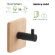 Conjunto de perchas de baño Gedy Juncos Detalle 1