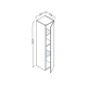 Columna de baño Coycama Lambda frente textura dune Croquis 16
