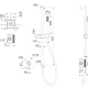 Grifo de ducha empotrado Imex Bless Croquis 9