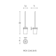 Escobillero de baño Cosmic Duo Round Croquis 2