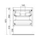 Mueble de baño con encimera de madera Salgar Renoir Croquis 2