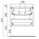 Mueble de baño con encimera  solid surface Salgar Renoir Croquis 2