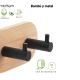 Conjunto de perchas de baño Gedy Juncos Detalle 2