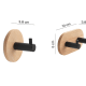 Conjunto de perchas de baño Gedy Juncos Croquis 4