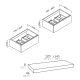 Mueble de baño con encimera de madera Coycama Landes Croquis 4