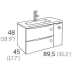Mueble de baño Coycama Landes Croquis 5