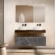 Mueble de baño con encimera de madera 10 cm de altura en color Valenti con cajonera Visobath Nomad Principal 2