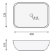 Lavabo sobre encimera Bruntec León Croquis 2