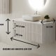 Mueble de baño con encimera de madera maciza Bruntec Baviera Croquis 5