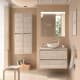 Conjunto mueble de baño con encimera de madera Salgar Noja Principal 4