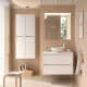Conjunto mueble de baño con encimera de madera Salgar Noja Principal 2