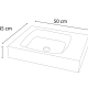 Lavabo de mármol natural Bruntec Pizarra Croquis 3