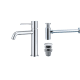 Pack Grifo de lavabo Monza + Válvula click-clack + Sifón visto redondo de Imex Principal 0