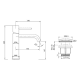 Pack Grifo de lavabo Monza + Válvula click-clack + Sifón visto redondo de Imex Croquis 5