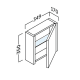 Mueble auxiliar de baño Coycama Joker Croquis 18