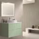 Mueble de baño con encimera piedra compactada blanca Bruntec Ebi colores Principal 0