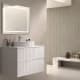 Mueble de baño con encimera piedra compactada blanca Bruntec Ebi colores Principal 1