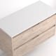 Mueble de baño con encimera piedra compactada blanca Bruntec Ebi colores Detalle 11