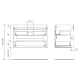 Conjunto mueble de baño Salgar Bequia Croquis 15