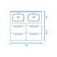 Conjunto mueble de baño Royo Nisy Croquis 3