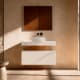 Mueble de baño con encimera HPL resina 10 cm acabado marmoleado Cala con cajonera Visobath Nomad Principal 4