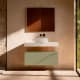 Mueble de baño con encimera HPL resina 10 cm acabado marmoleado Cala con cajonera Visobath Nomad Principal 6