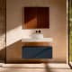 Mueble de baño con encimera HPL resina 10 cm acabado marmoleado Cala con cajonera Visobath Nomad Principal 12