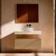 Mueble de baño con encimera HPL resina 10 cm acabado marmoleado Cala con cajonera Visobath Nomad Principal 0