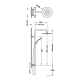 Columna de ducha y baño Tres Flat Croquis 4