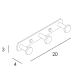 Percha de baño triple Manillons Torrent Eco 6500 Croquis 7