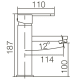 Grifo de lavabo Imex Roma Croquis 5