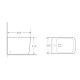 Bidé compacto Bruntec Square Croquis 2
