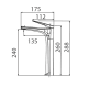 Grifo de lavabo Imex Delos Croquis 3