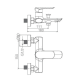 Grifo de ducha y baño empotrado Imex Ural Croquis 3