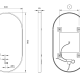 Espejo de baño con luz LED Ledimex Río Croquis 7