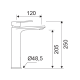 Grifo de lavabo Lluvibath Aura Croquis 3