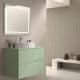 Mueble de baño con encimera piedra compactada del mismo color Bruntec Ebi colores Principal 8